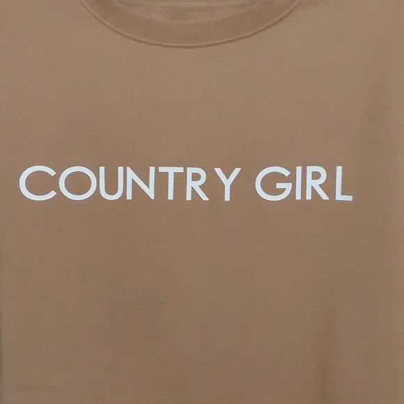 Burnette The Label Country Girl Tan Sweatshirt XL/2XL - Picture 2 of 6